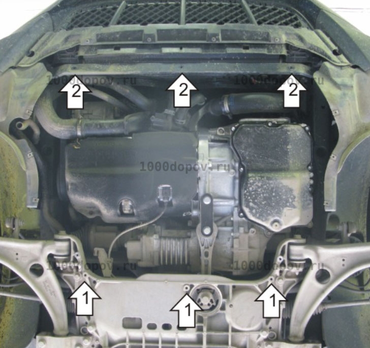 Защита Motodor 12705 Volkswagen Tiguan 2007-2016 (Картер,КПП) — рисунок 4