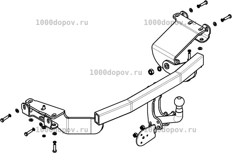 Фаркоп Avtos MI 21 Citroen C-Crosser 2007-2012 — рисунок 6