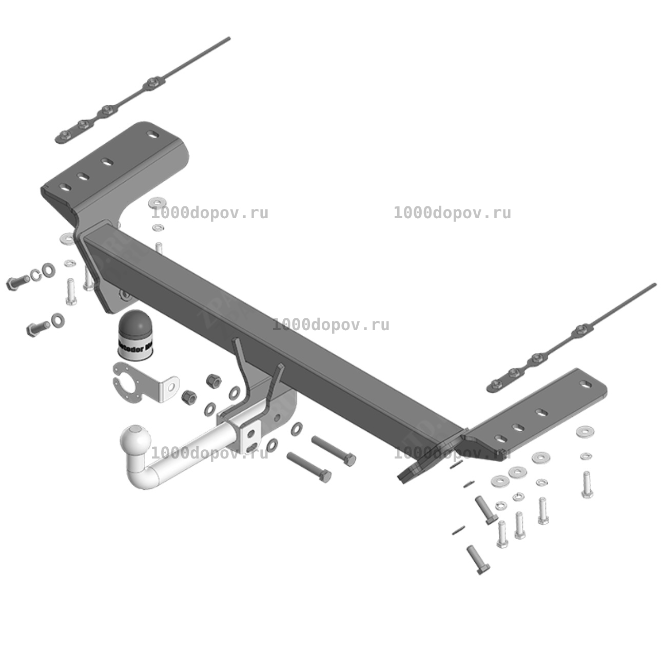 Фаркоп 99015-A Motodor Exeed RX 2023-н.в. (оцинк. шар) — рисунок 1