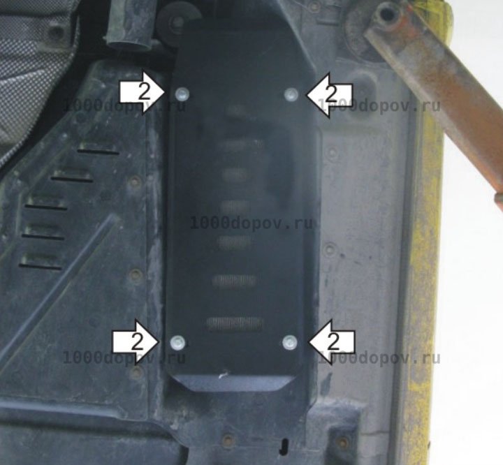 Защита Motodor 02715 Volkswagen Transporter/Caravelle T5 2003-2009 (Топливоохладитель) — рисунок 4