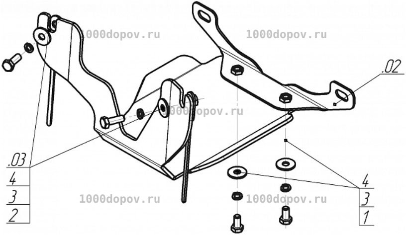 Защита Motodor 32214 на Subaru XV 2011-2017 (Зад. дифф.) — рисунок 2