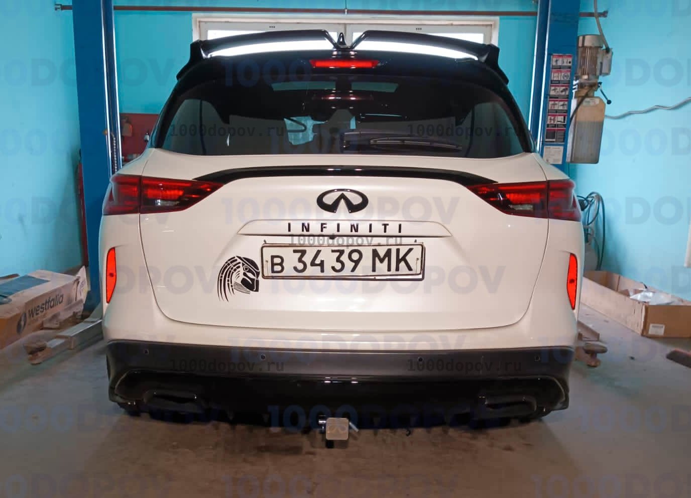 Фаркоп Motodor 98003-E Infiniti QX50 2018 - н.в (хром. Шар) — рисунок 10