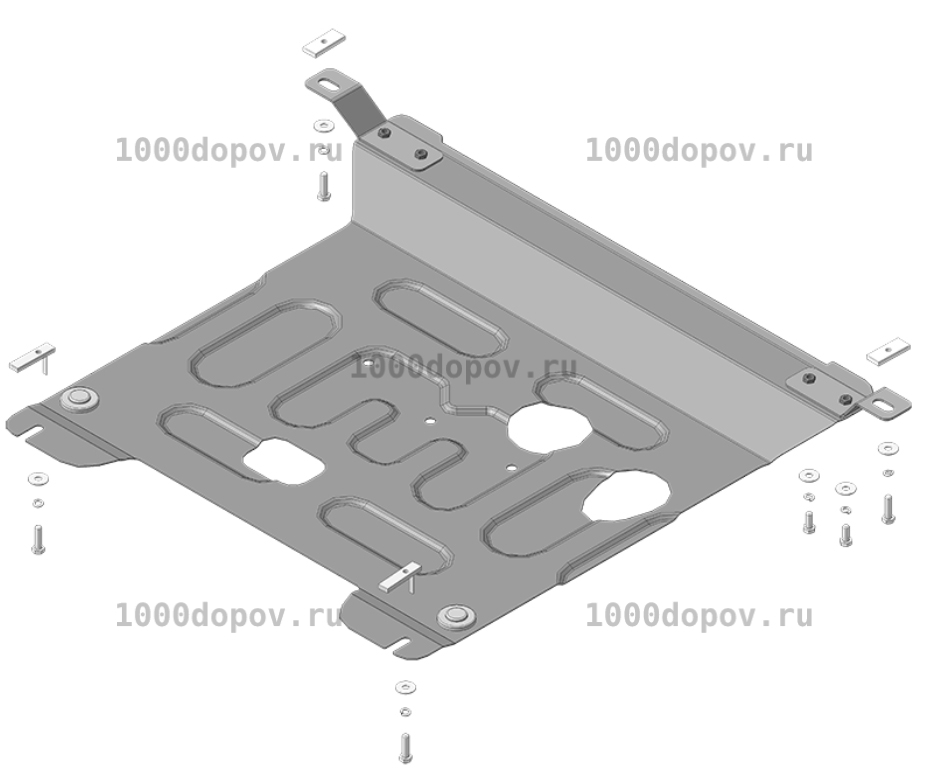 Защита Motodor 70901 на KIA Rio 2011-2017  (Картер, КПП) — рисунок 1