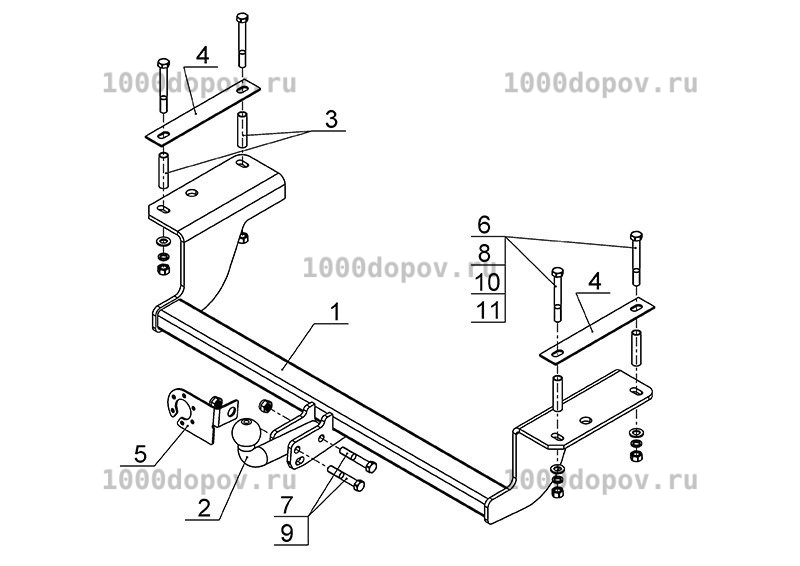 Фаркоп Avtos CV 12 Chevrolet Cobalt 2013-н.в. — рисунок 4