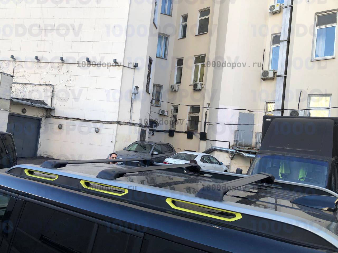 Багажник на рейлинги Jetour T2 из 3 поперечин черные — рисунок 3