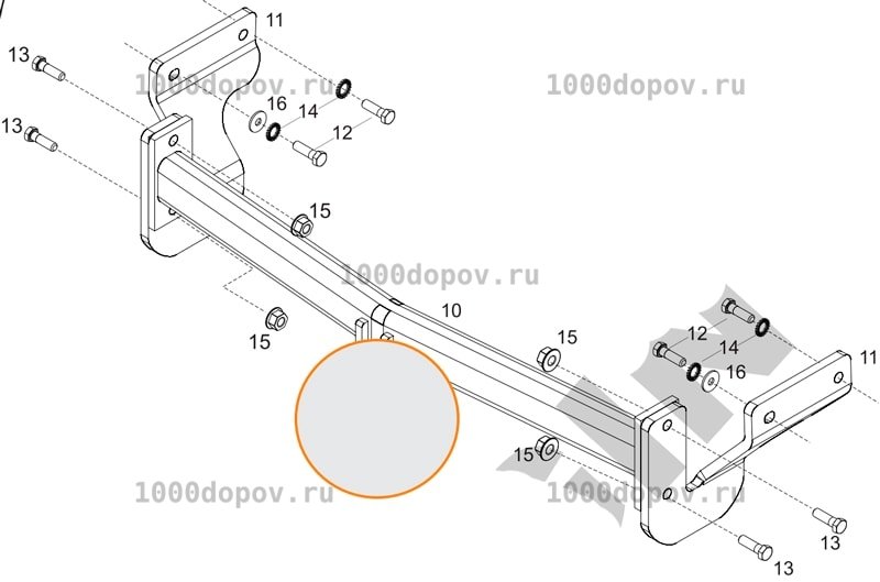 Фаркоп ARAGON E3013AA для KIA Optima 2012-2016 — рисунок 8