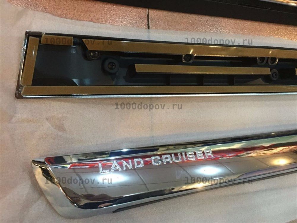 Молдинги дверей Toyota Land Cruiser 200 (хром) 2016 - н.в. — рисунок 3