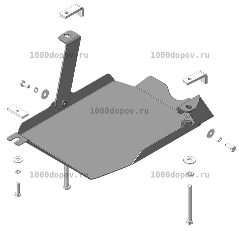 Защита Motodor 01043 KIA Sorento 2020-н.в. (Зад. дифф.) — рисунок 2