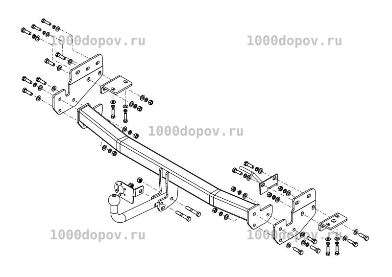 Фаркоп Avtos IF 01 Infiniti QX70 2014-н.в. — рисунок 20