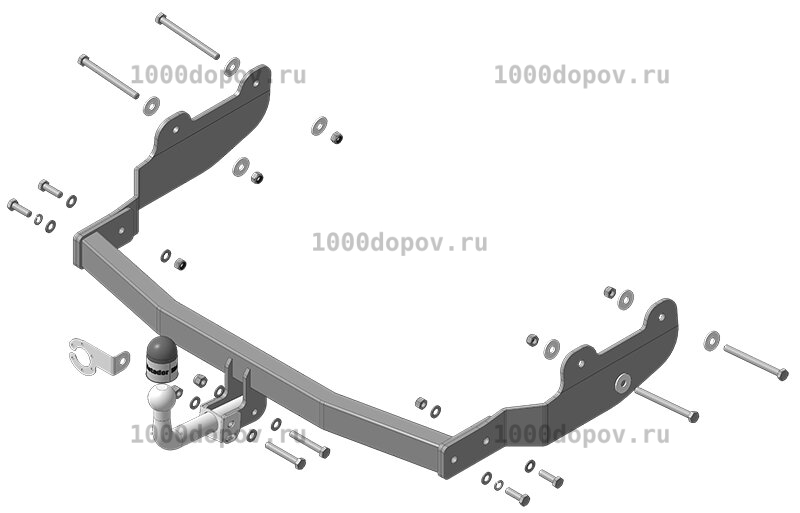 Фаркоп Motodor 90917-A Hyundai Staria 2022-н.в. (оцинк. шар) — рисунок 2