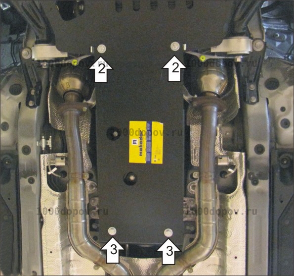 Защита Motodor 35002 на Lexus GS 300 2005-2012 (КПП) — рисунок 3