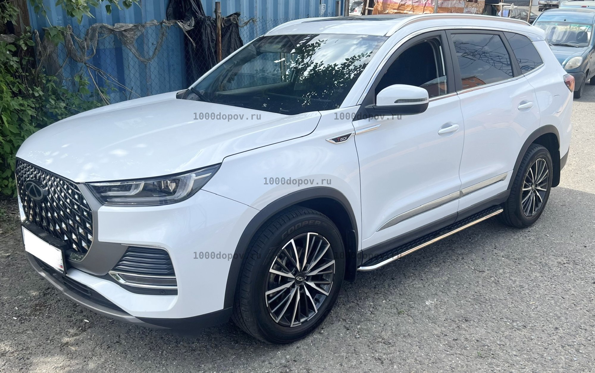 Пороги подножки на Chery Tiggo 8 / 8 pro / 8 pro max 2019-н.в. в стиле Gac — рисунок 2