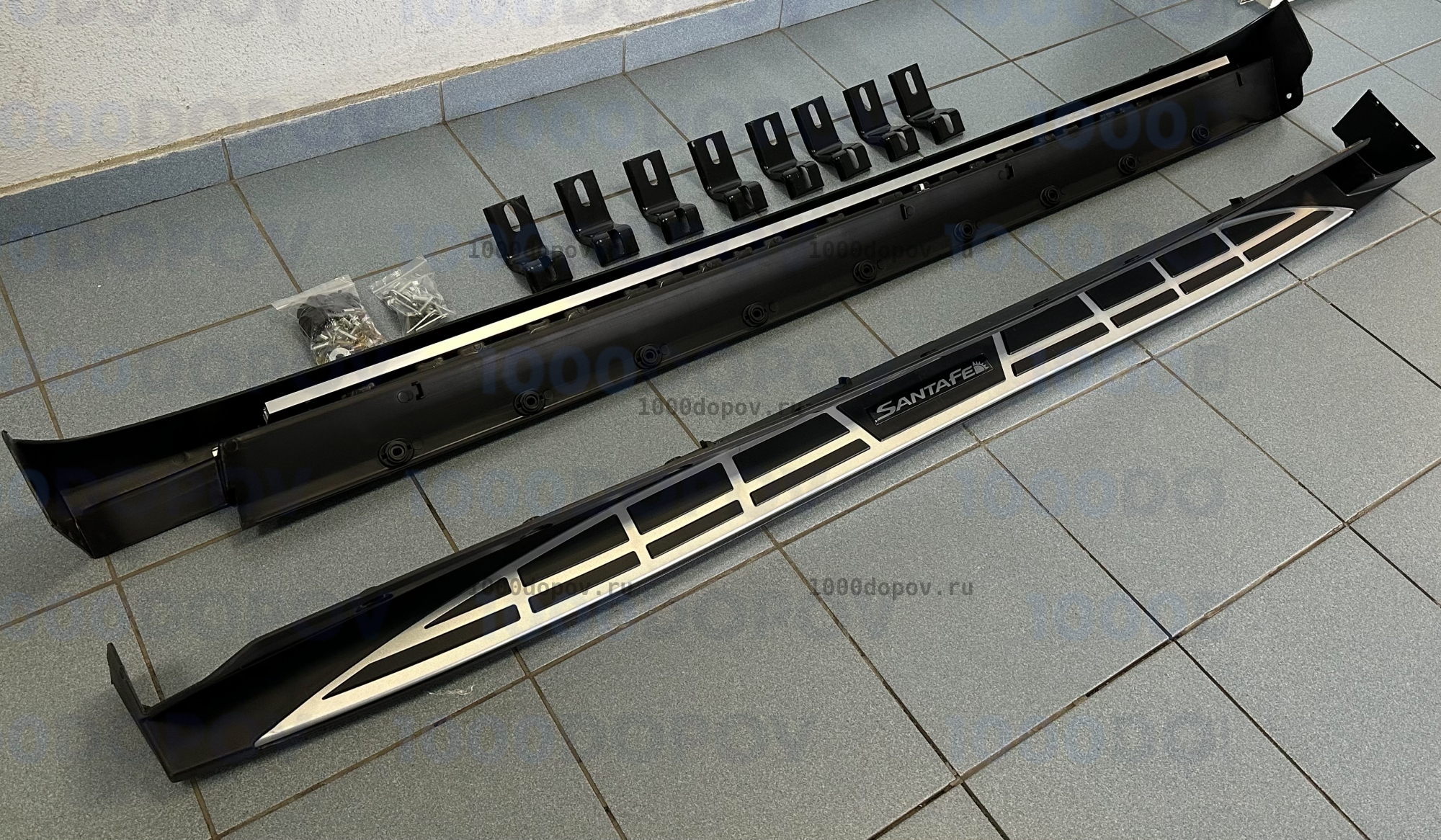 Пороги подножки на Hyundai Santa Fe 3 2012-2018 (кроме Grand) — рисунок 6