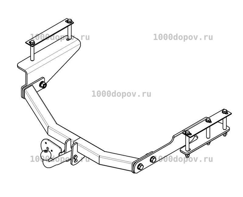 Фаркоп Avtos SY 008 SsangYong Actyon Sports 2007-2011 / 2012-н.в. — рисунок 1