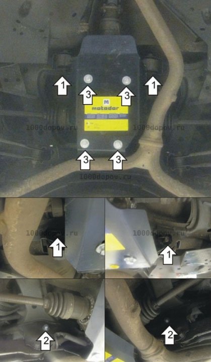 Защита Motodor 12206 Subaru Tribeca 2005-2015 (Зад. дифф.) — рисунок 2