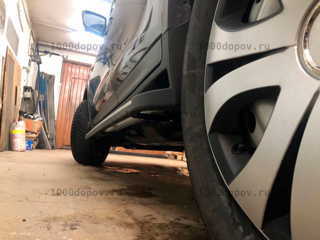 Пороги подножки на Nissan X-Trail T32 2014-н.в. (в стиле BMW) — рисунок 8