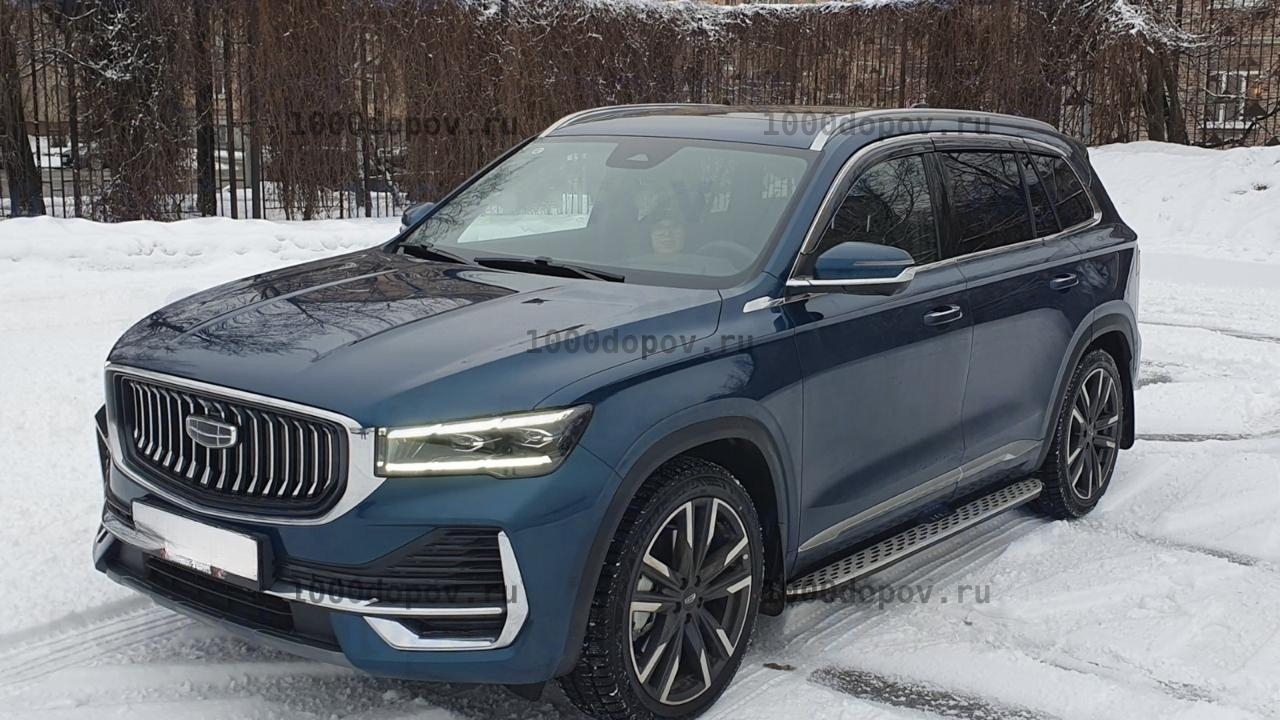 Пороги подножки на Geely Monjaro 2022-н.в. (в стиле BMW) — рисунок 9