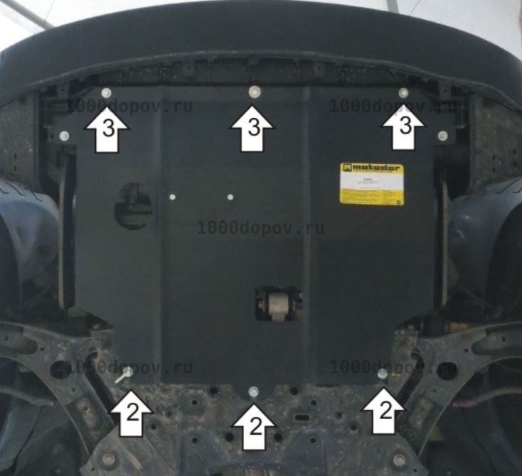Защита Motodor 71033 KIA Soul 2014-2019 (Картер,КПП) — рисунок 4