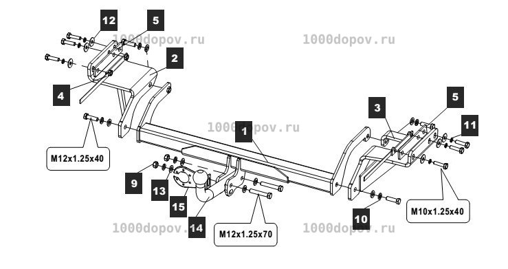 Фаркоп Baltex 10903212 Kia Sportage 2018-н.в. — рисунок 3