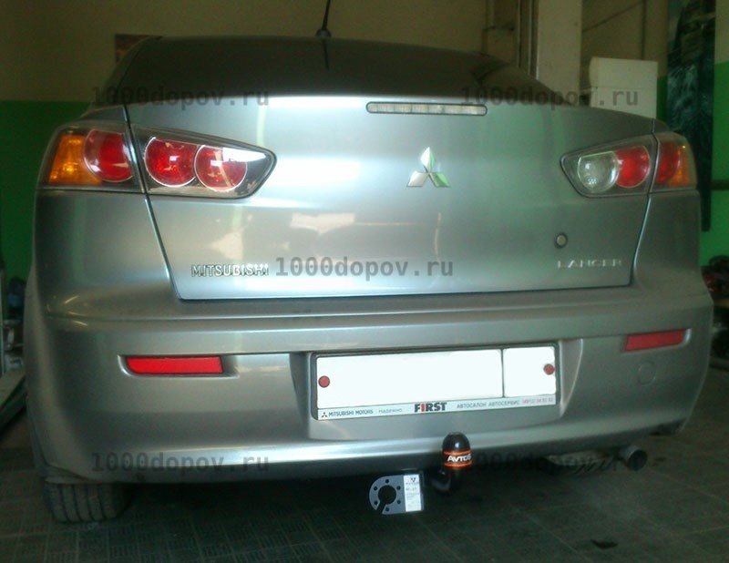 Фаркоп Avtos MI 19 Mitsubishi Lancer 10 2007-2012 (с поперечным глушителем) — рисунок 1
