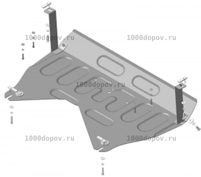 Защита Motodor 70904 KIA Sportage 2010-2016 (Картер, Кпп) — рисунок 1