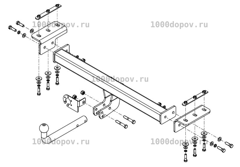 Фаркоп AvtoS CE 04 Chery Tiggo 7 Pro 2020-н.в. — рисунок 1