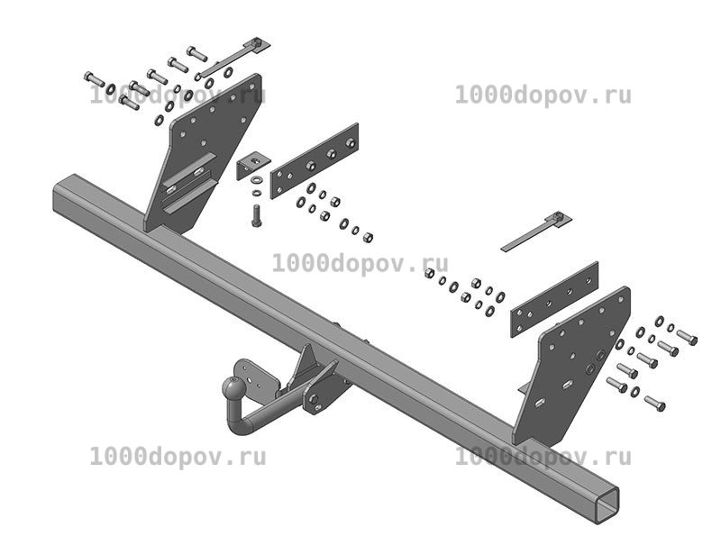 Фаркоп Avtos MI 18 Mitsubishi L200 2006-2014 — рисунок 3