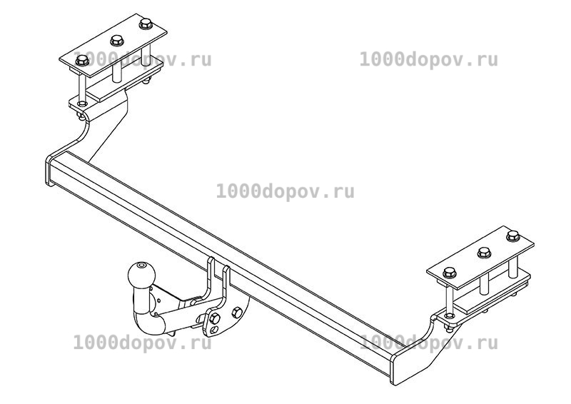 Фаркоп Avtos DW 07 Daewoo Gentra 2013-2015 — рисунок 1