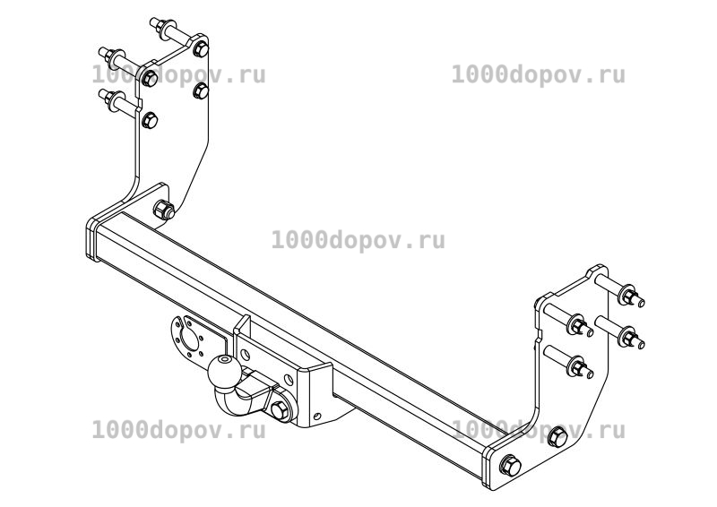Фаркоп Avtos FD 35 Ford Transit (шасси) 2014-н.в. — рисунок 3