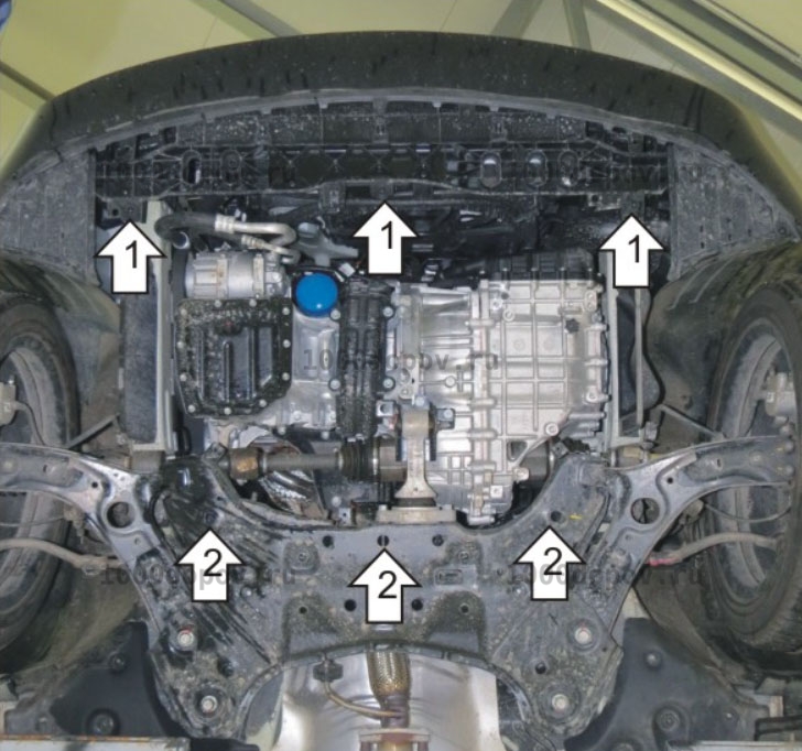 Защита Motodor 71033 KIA Soul 2014-2019 (Картер,КПП) — рисунок 3