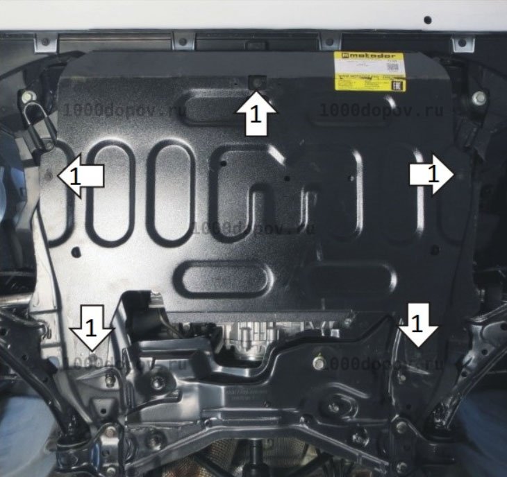 Защита Motodor 73105  Haval F7 2019-2024 (Картер, Кпп) — рисунок 4