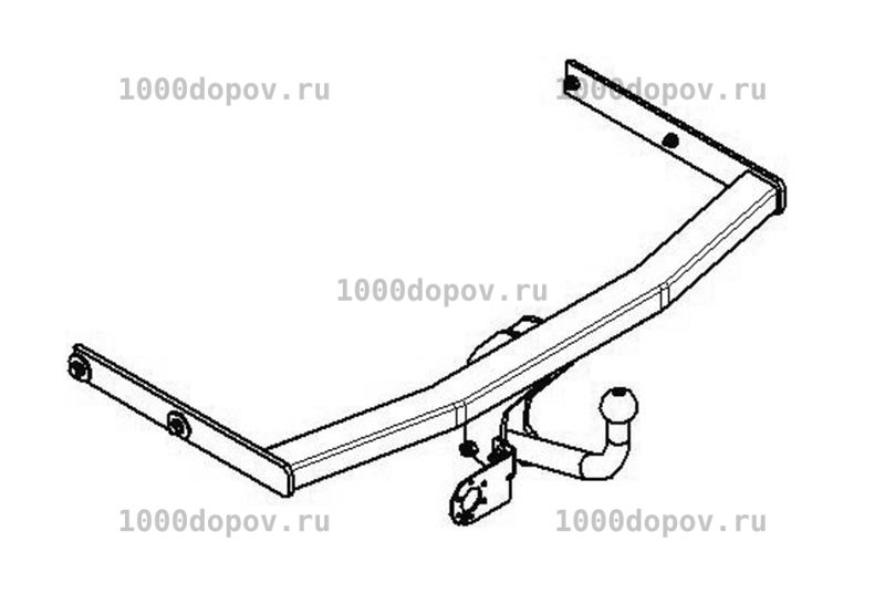 Фаркоп Avtos SK 05 Skoda Fabia hb 2004-08/2014 (кроме RS) — рисунок 2