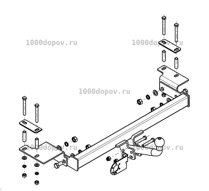 Фаркоп Avtos CV 01 Chevrolet Lanos 2005-2009 — рисунок 2