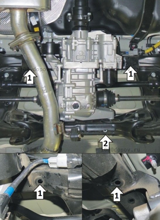 Защита Motodor 01043 KIA Sorento 2020-н.в. (Зад. дифф.) — рисунок 3