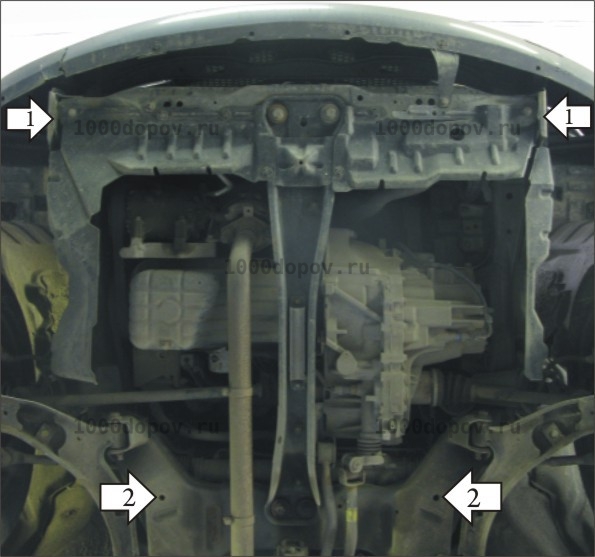 Защита Motodor 01403 на Nissan Almera 2000-2006 (Картер, КПП.) — рисунок 4