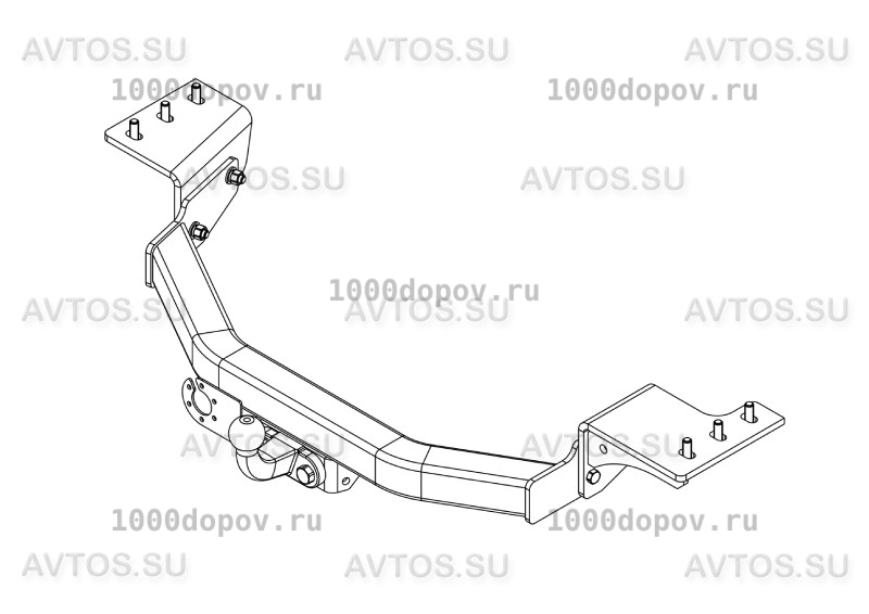 Фаркоп Avtos TY 46 на Toyota Fortuner II 2017- н.в. — рисунок 2