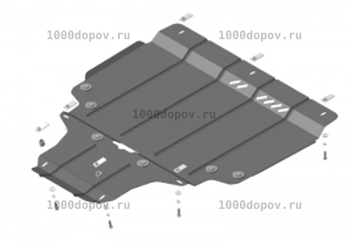 Защита Motodor 01232 Mercedes B-class 2011-2018 (Картер, Кпп) — рисунок 2