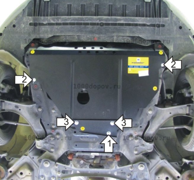 Защита Motodor 00737 Ford Mondeo IV 2010-2015 (Картер,КПП) — рисунок 4