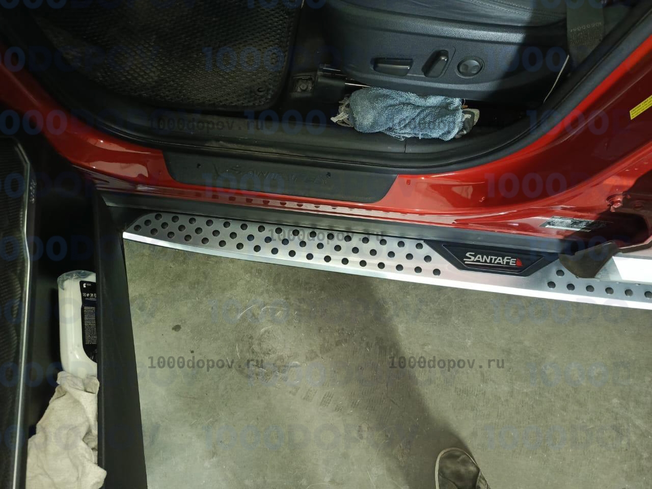 Пороги подножки на Hyundai Santa Fe 4 2019-2023 BMW стиль — рисунок 17