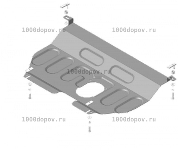 Защита Motodor 72543 на Toyota Vitz 2005-2010 (Картер, КПП.) — рисунок 1