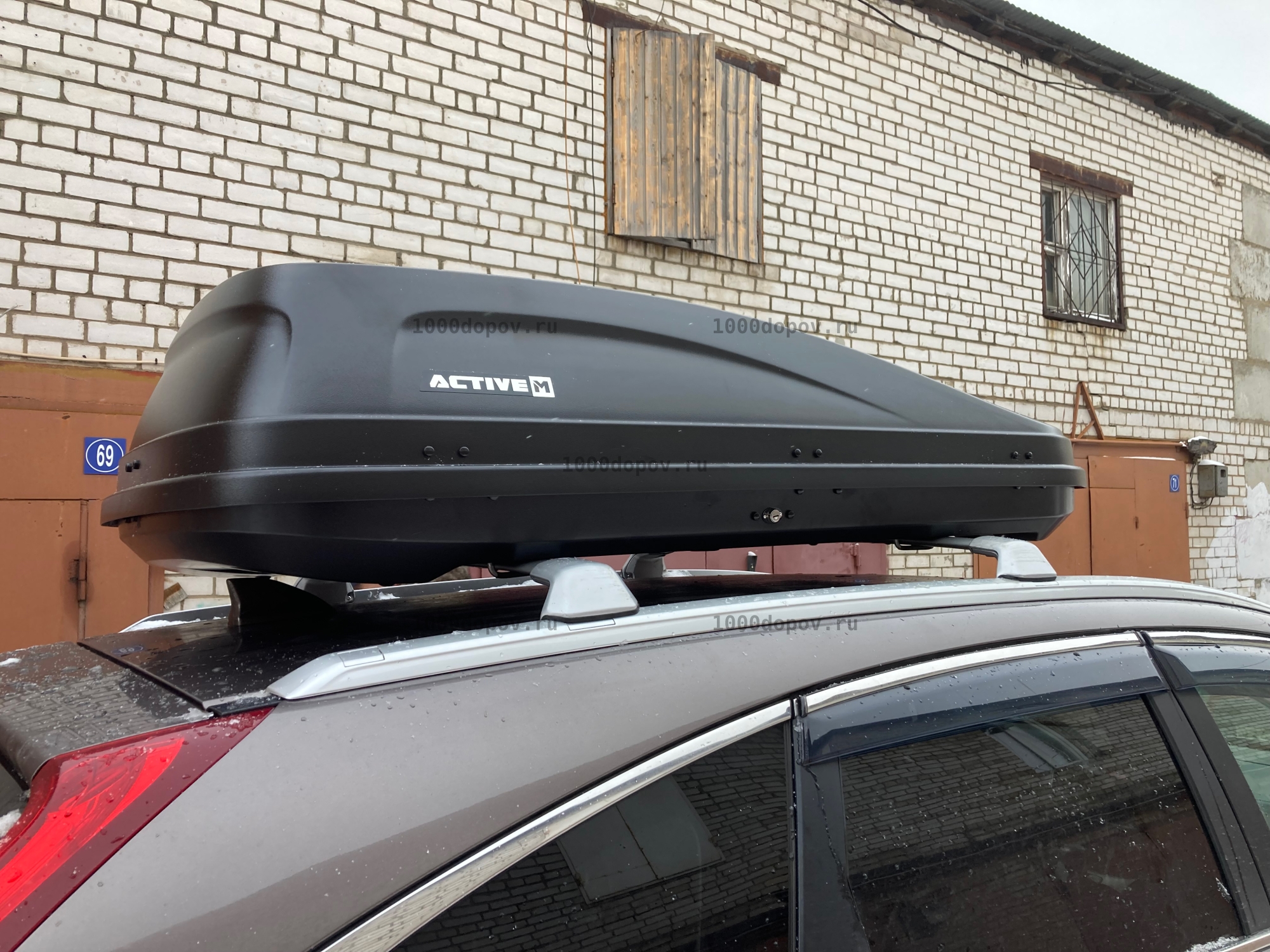 Автобокс ПТ Групп ACTIVE М (450 л.) двухсторонний черный — рисунок 1
