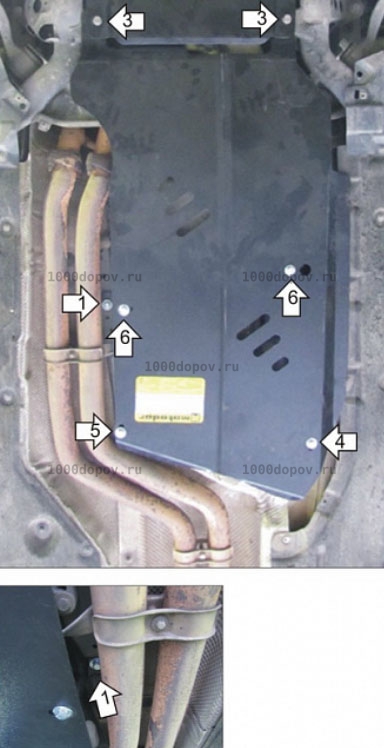 Защита Motodor 00227 BMW X1 (e84) 2009-2014 (Кпп, Разд. коробка) — рисунок 5