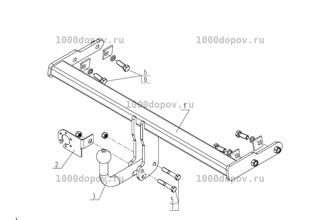 Фаркоп Avtos VL 05 Volvo S60 2010-н.в. — рисунок 7