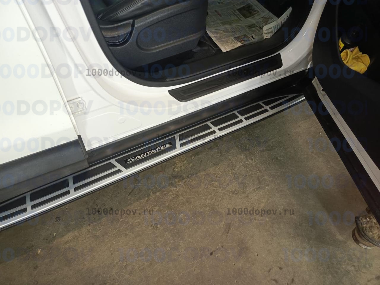 Пороги подножки на Hyundai Santa Fe 3 2012-2018 (кроме Grand) — рисунок 1