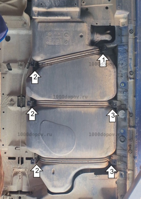 Защита Motodor 32708 на Volkswagen Multivan T6 2015-2020 (Топл.бака) — рисунок 3