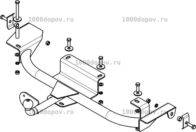 Фаркоп Avtos DW 03 Daewoo Espero 1995-1999 — рисунок 4