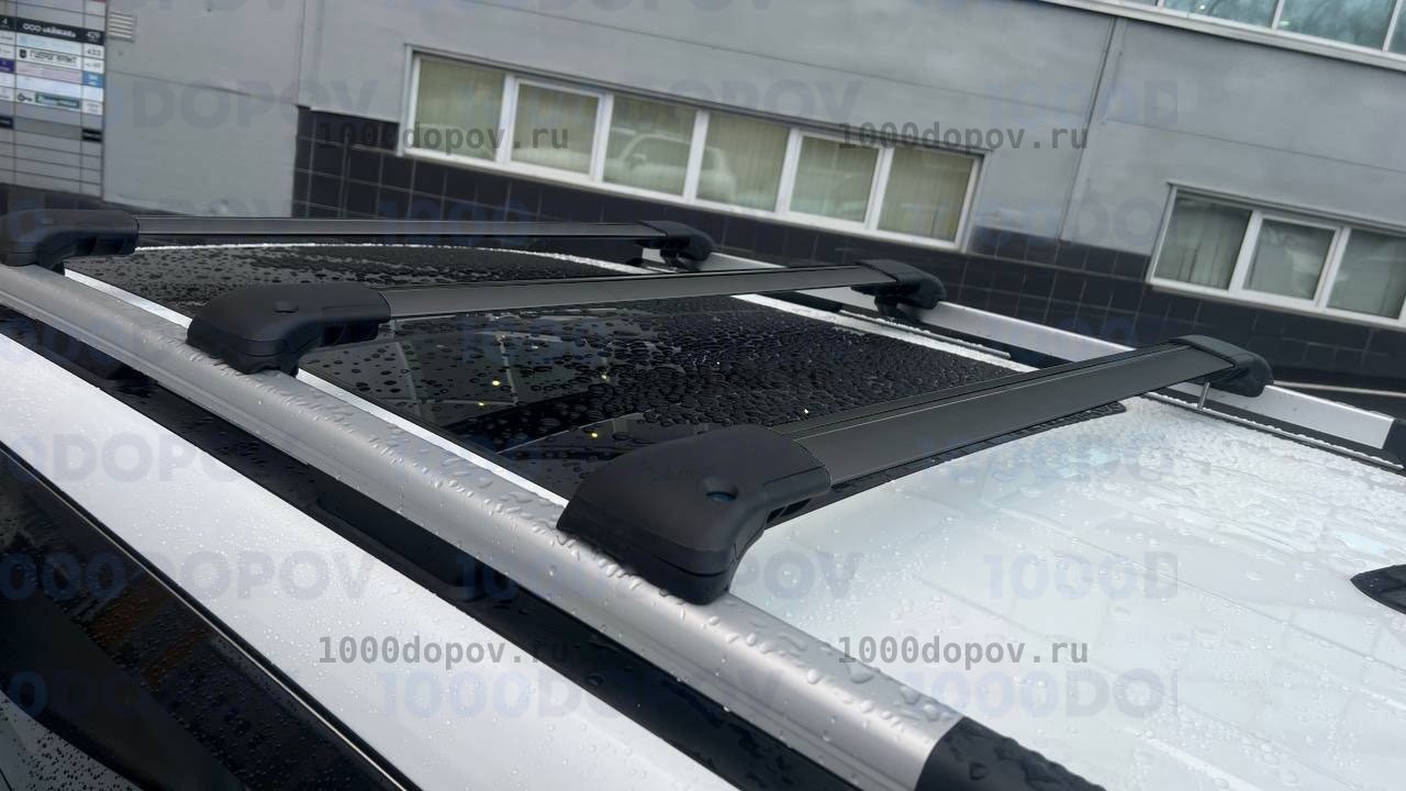 Багажник на рейлинги Haval Dargo из 3 поперечин черные — рисунок 1