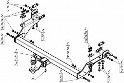 Фаркоп Motodor 98303-E Sollers ST9 2025-н.в.