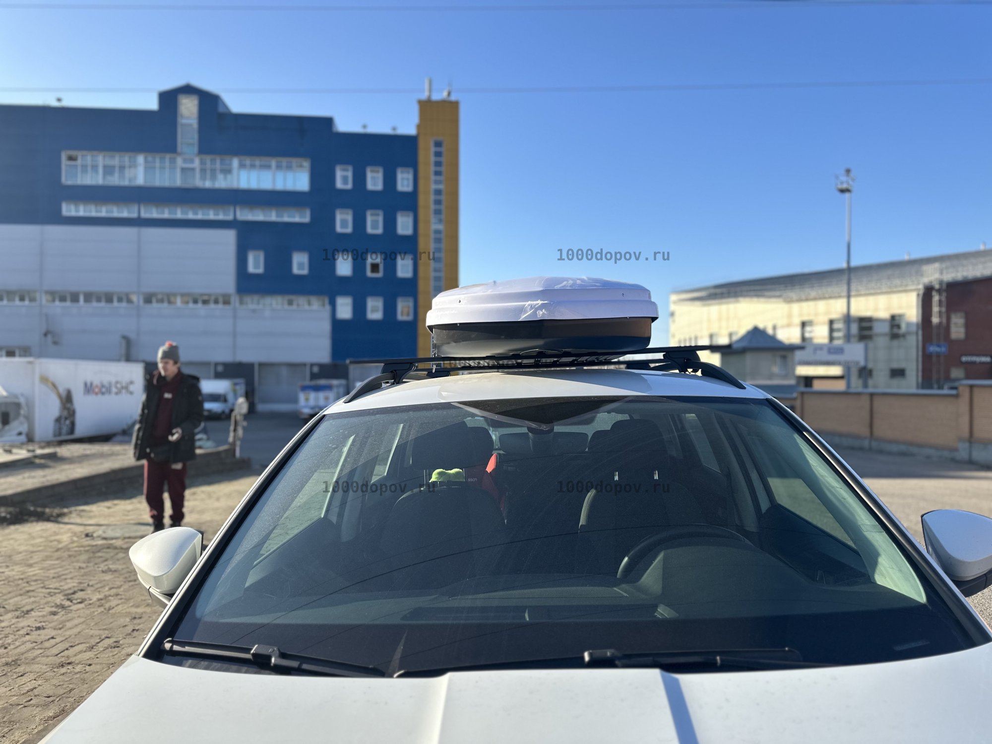 Автобокс на крышу (550 л.) двусторонний белый 175/80/30 — рисунок 6
