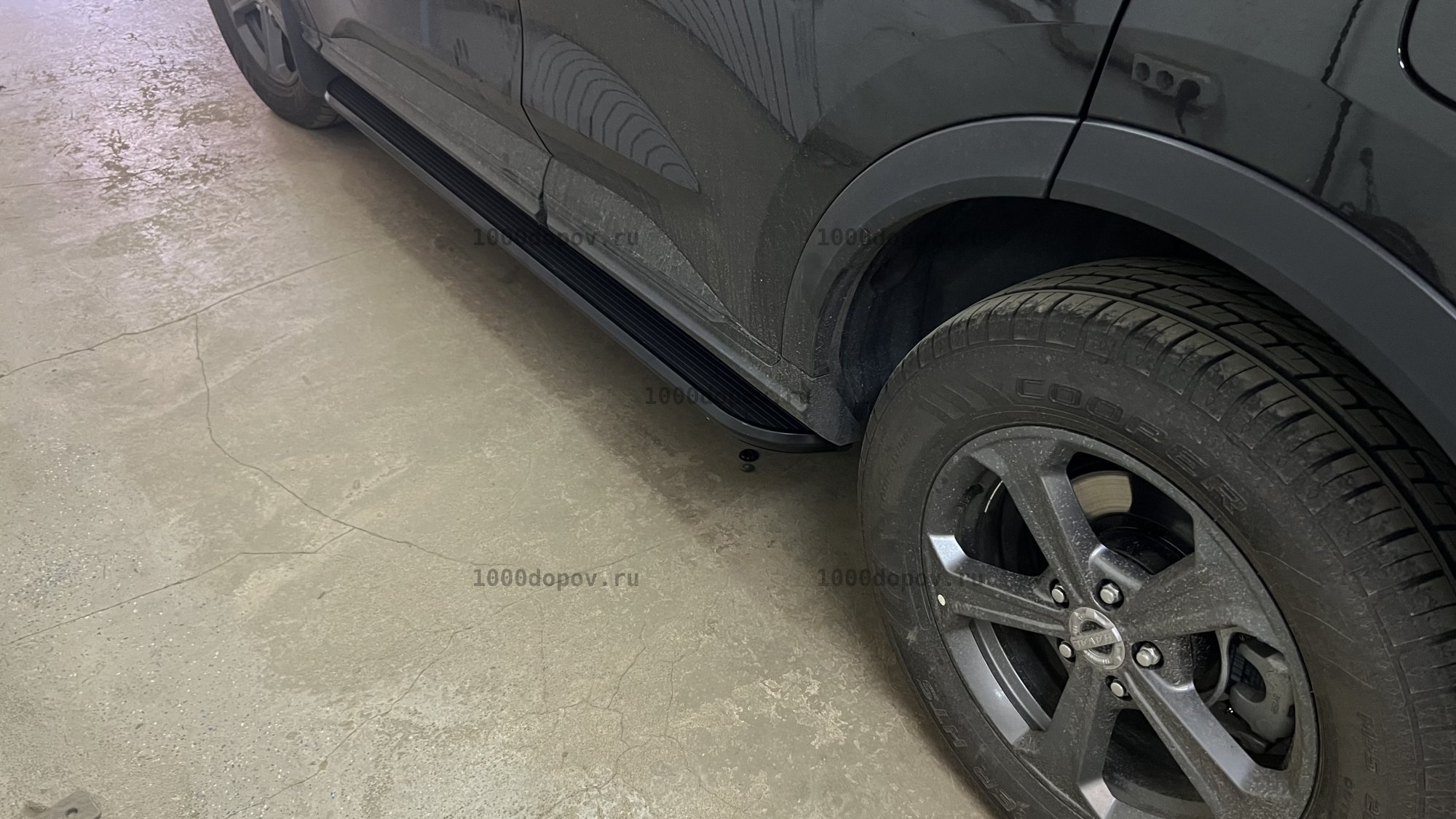 Пороги подножки Haval F7 2019-2024 блэкаут — рисунок 7